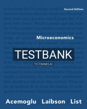 Test Bank for Microeconomics 2nd Edition by Acemoglu