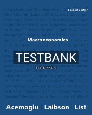 Test Bank for Macroeconomics 2nd Edition by Acemoglu
