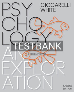 Test Bank for Psychology An Exploration 4th Edition by Ciccarelli