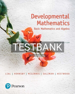 Test Bank for Developmental Mathematics Basic Mathematics and Algebra 4th Edition by Lial