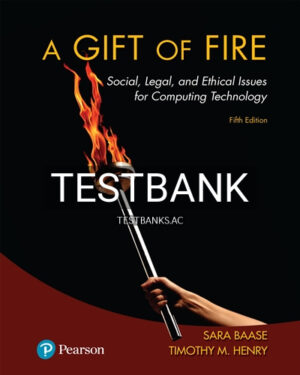 Test Bank for Gift of Fire 5th Edition by Baase