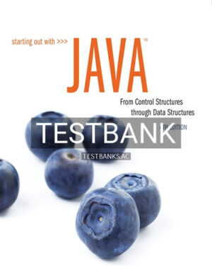 Test Bank for Starting Out with Java From Control Structures through Data Structures 4th Edition by Gaddis
