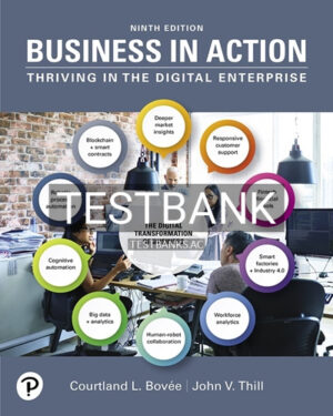 Test Bank for Business in Action 9th Edition by Bovee