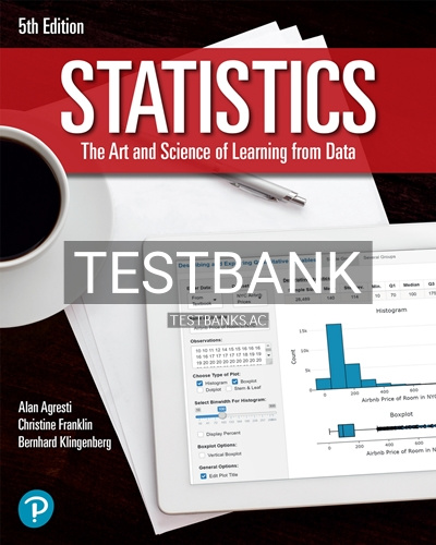 9780136559504-TEST-BANK Test Bank for Statistics 5th Edition by Agresti