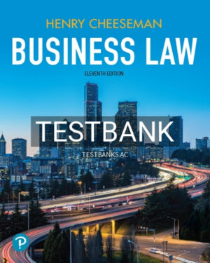 Test Bank for Business Law 11th Edition by Cheeseman
