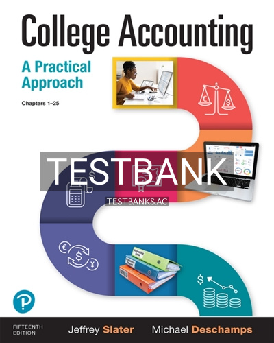 9780137635801-TEST-BANK Test Bank for College Accounting A Practical Approach 15th Edition by Slater