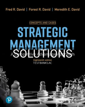 Solutions for Strategic Management A Competitive Advantage Concept and Cases 18th Edition by David
