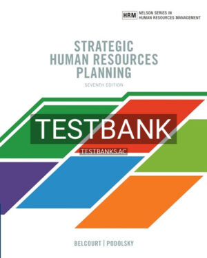 Test Bank for Strategic Human Resources Planning 7th Edition by Belcourt
