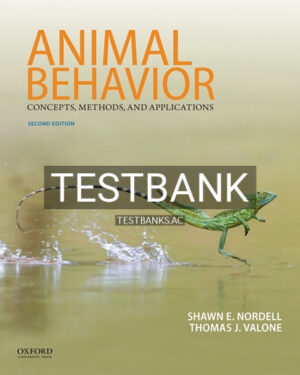 Test Bank for Animal Behavior Concepts Methods and Applications 2nd Edition by Nordell