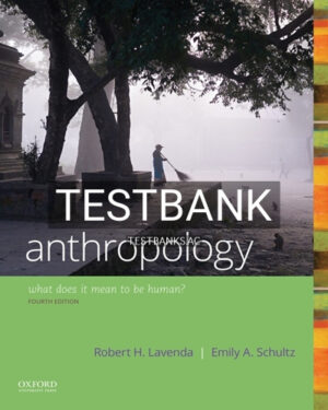 Test Bank for Anthropology What Does it Mean to Be Human 4th Edition by Lavenda