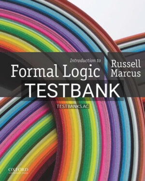 Test Bank for Introduction to Formal Logic 1st Edition by Marcus