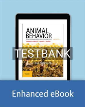 Test Bank for Animal Behavior Concepts Methods and Applications 3rd Edition by Nordell