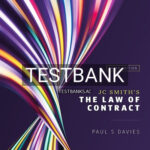 Test Bank for JC Smiths The Law of Contract 3rd Edition by Davies