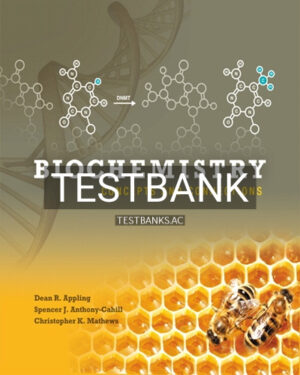 Test Bank for Biochemistry Concepts and Connections 1st Edition by Appling