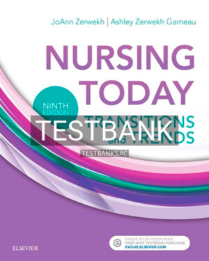 Test Bank for Nursing Today Transition and Trends 9th Edition by Zerwekh