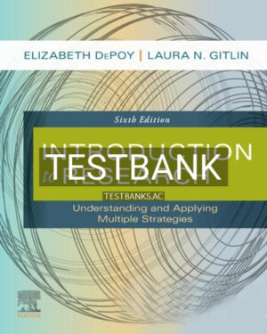 Test Bank for Introduction to Research 6th Edition by DePoy