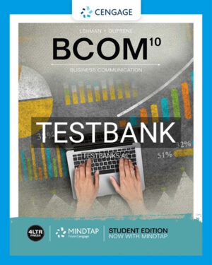 Test Bank for BCOM 10th Edition by Lehman