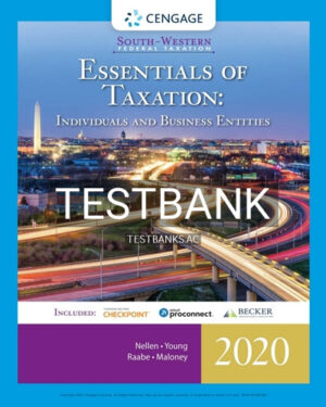 Test Bank for South-Western Federal Taxation 2020 Essentials of Taxation Individuals and Business Entities 23rd Edition by Nellen
