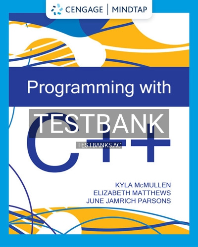 9780357421901-TEST-BANK Test Bank for Programming with C++ 1st Edition by Mcmullen