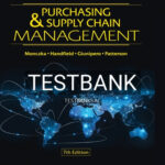 Test Bank for Purchasing and Supply Chain Management 7th Edition by Monczka