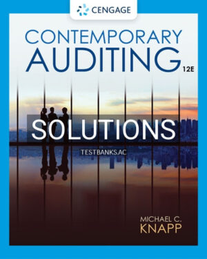 Solutions for Contemporary Auditing 12th Edition by Knapp