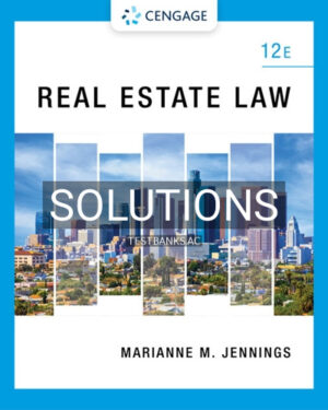 Solutions for Real Estate Law 12th Edition by Jennings