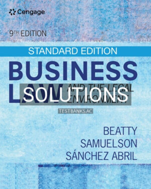 Solutions for Business Law and the Legal Environment 9th Edition by Beatty