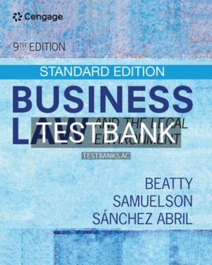 Test Bank for Business Law and the Legal Environment 9th Edition by Beatty