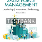 Test Bank for Sales Force Management 13th Edition by Johnston