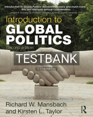 Test Bank for Introduction to Global Politics 2nd Edition by Mansbach