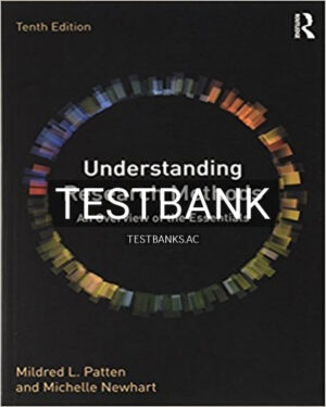 Test Bank for Understanding Research Methods An Overview of the Essentials 10th Edition by Patten
