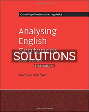 Solutions for Analysing English Sentences 2nd Edition by Radford