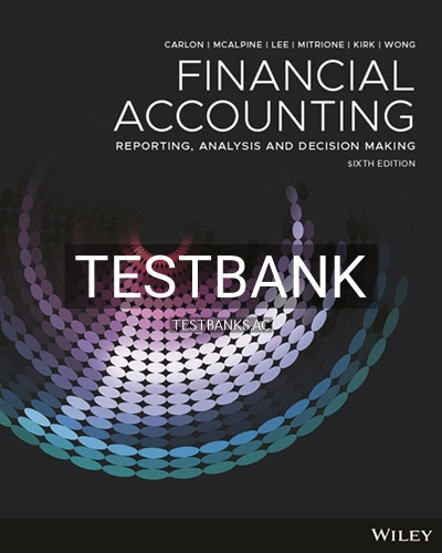 9780730363279-TEST-BANK Test Bank for Financial Accounting Reporting Analysis and Decision Making 6th Edition by Carlon