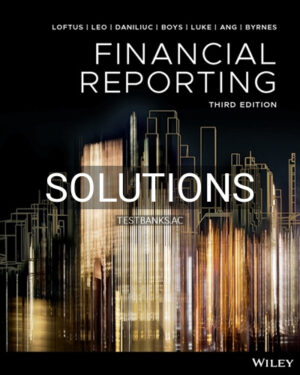 Solutions for Financial Reporting 3rd Edition by Loftus