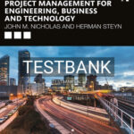 Test Bank for Project Management for Engineering Business and Technology 6th Edition by Nicholas