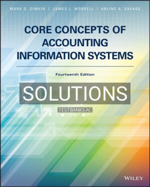 Solutions for Core Concepts of Accounting Information Systems 14th Edition by Simkin