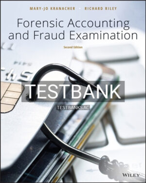 Test Bank for Forensic Accounting and Fraud Examination 2nd Edition by Kranacher
