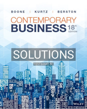 Solutions for Contemporary Business 18th Edition by Boone