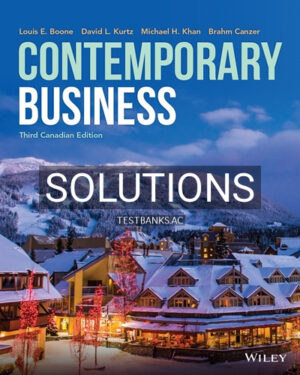 Solutions for Contemporary Business Canadian 3rd Edition by Boone