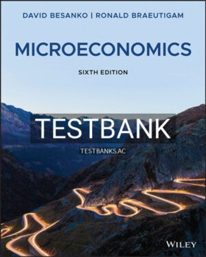 Test Bank for Microeconomics 6th Edition by Besanko