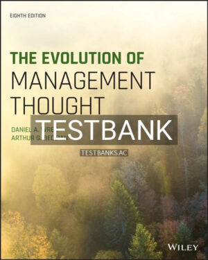 Test Bank for Evolution of Management Thought 8th Edition by Wren