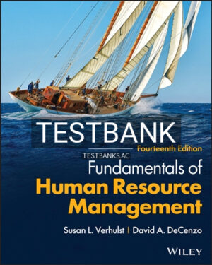 Test Bank for Fundamentals of Human Resource Management 14th Edition by Verhulst