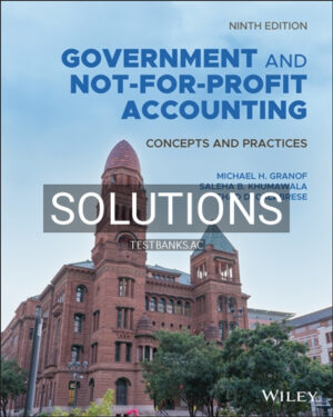Solutions for Government and Not for Profit Accounting Concepts and Practices 9th Edition by Granof