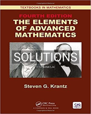 Solutions for Elements of Advanced Mathematics 4th Edition by Krantz