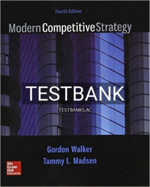 Test Bank for Modern Competitive Strategy 4th Edition by Walker