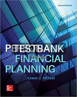 Test Bank for Personal Financial Planning 2nd Edition by Altfest