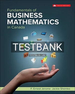 Test Bank for Fundamentals of Business Mathematics in Canada 3rd Edition by Jerome