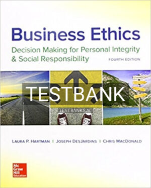 Test Bank for Business Ethics Decision Making for Personal Integrity and Social Responsibility 4th Edition by Hartman