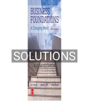 Solutions for Business Foundations A Changing World 11th Edition by Ferrell