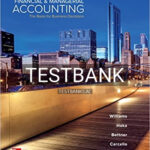 Test Bank for Financial and Managerial Accounting The Basis for Business Decisions 18th Edition by Williams